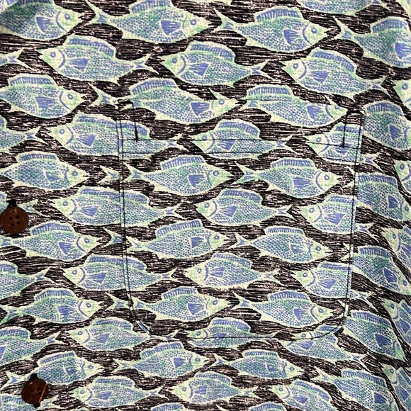 Ll Bean tropical fish button down - Picture 2 of 6